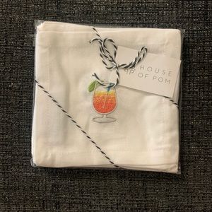 Brand New House of Pom Cocktail Napkins - Set of 6